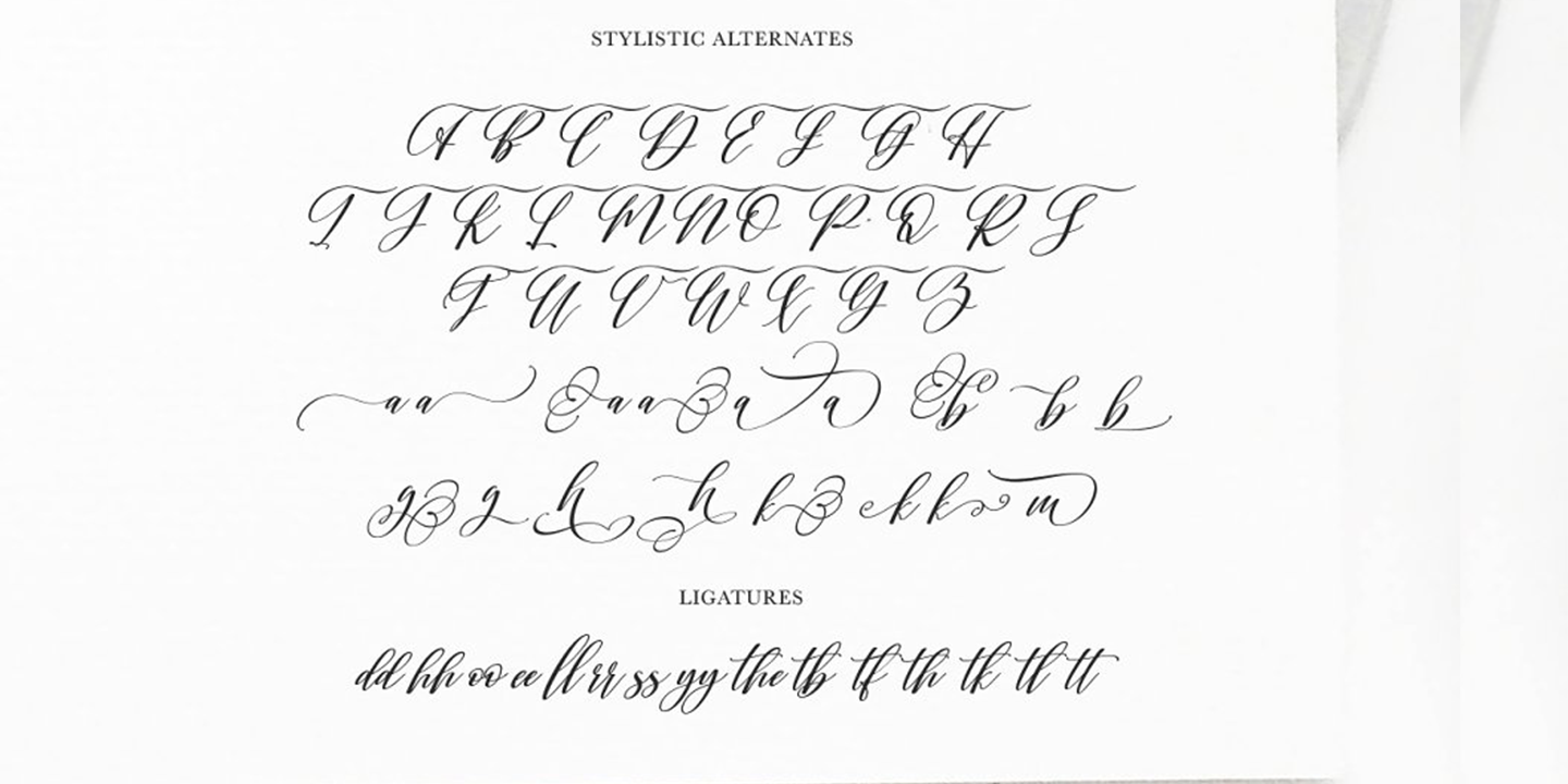 Przykładowa czcionka Shington Script #2